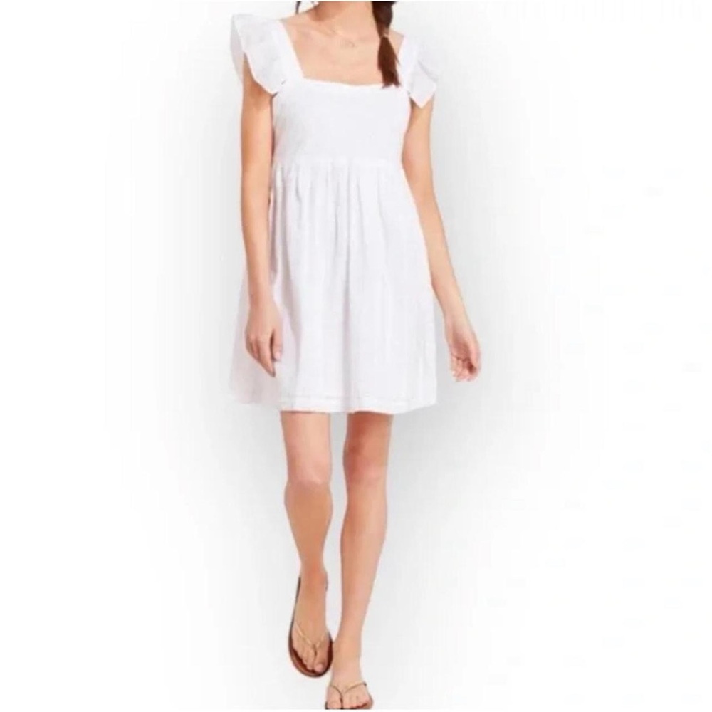 Vineyard Vines White Ruffle Dress